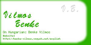 vilmos benke business card